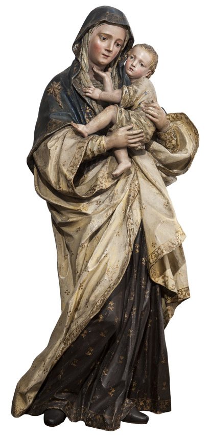 Virgen del Carmen, llamada “La Napolitana”.Nicola Fumo (1647-1725). Última década del siglo XVII. Madera policromada / 82 x 33 x 24 cm. Monasterio de San José de Carmelitas Descalzas. Medina del Campo